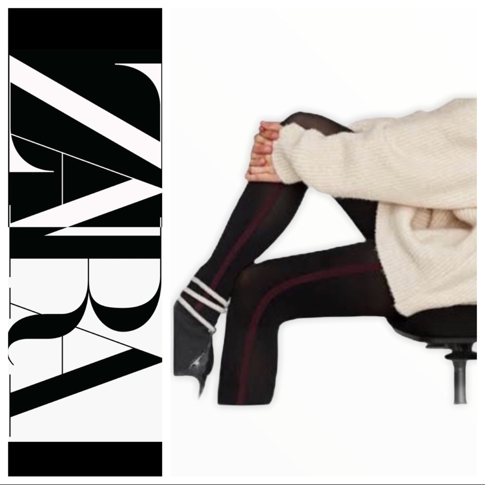 Zara Leggings With Side Stripes. Size S